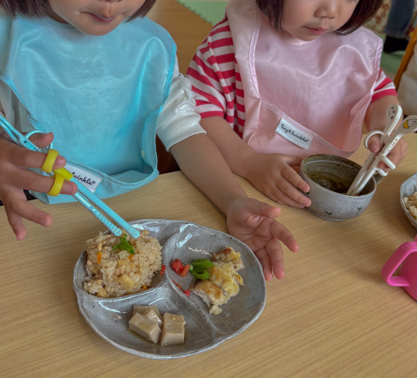 上手に食べています