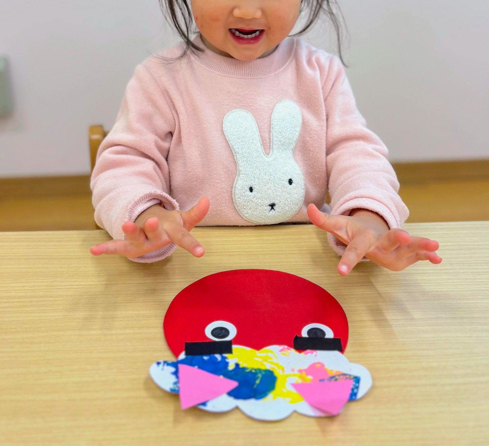 鬼と向き合う子どもたちの様子