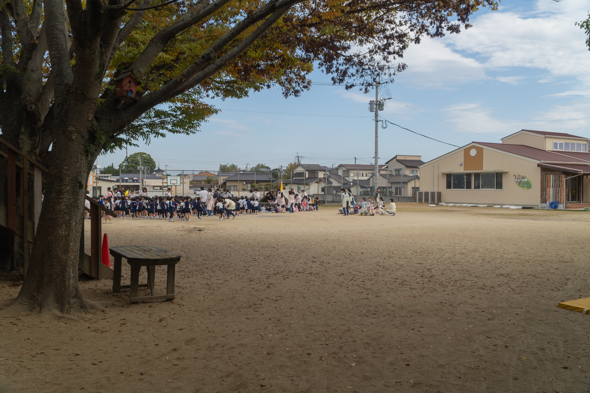 全園避難訓練の様子1