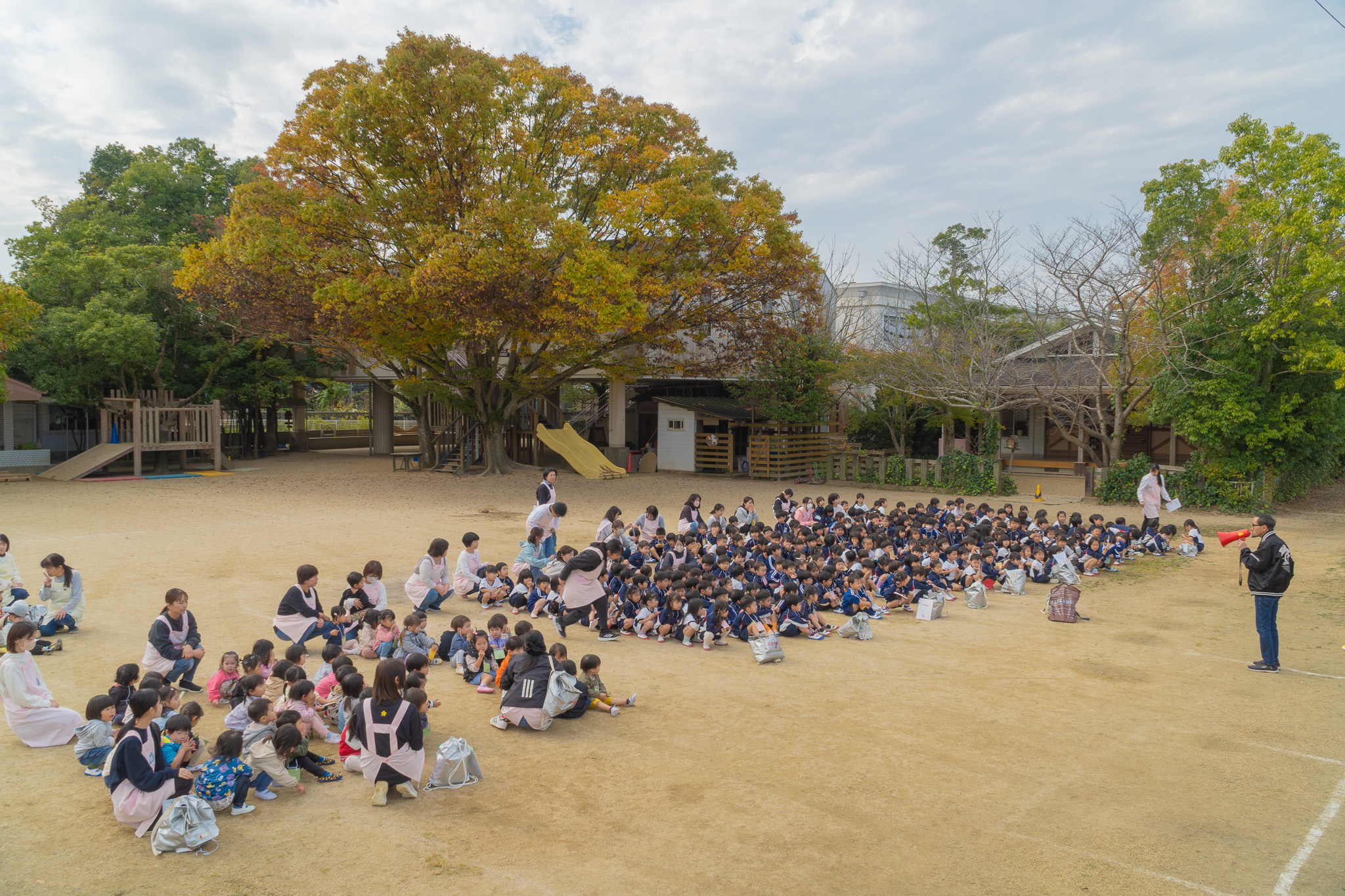 全園避難訓練の様子3