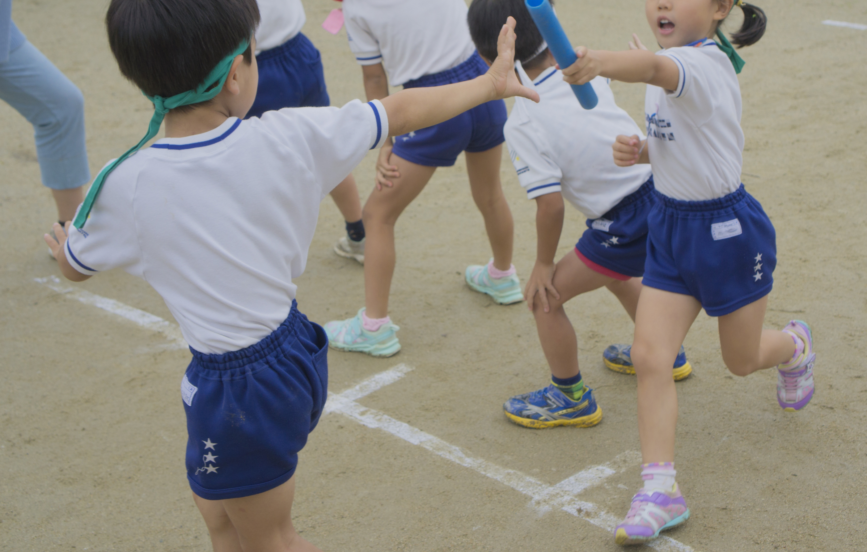 年長クラス バトンリレー